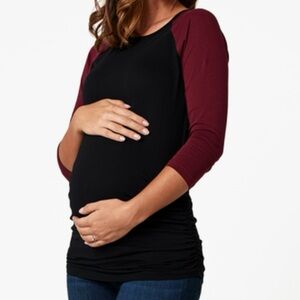 Pact Maternity Raglan Tee